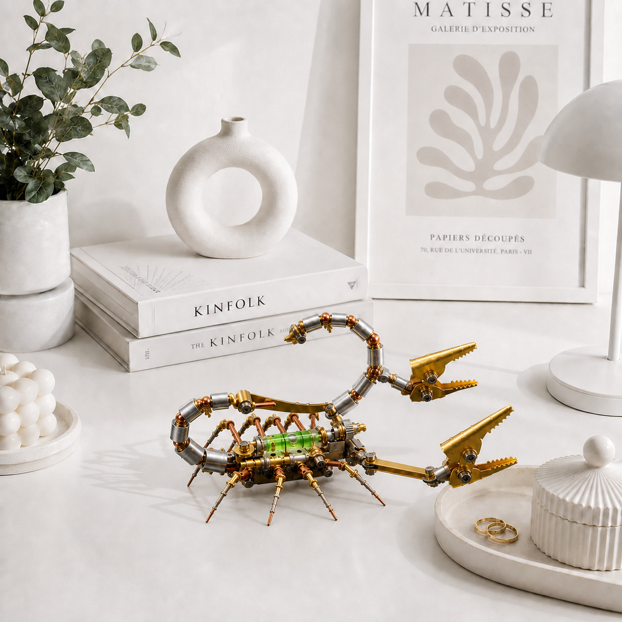 3D Metall Spinne Skorpion – detailgetreu nach Produktreferenz, Wohnambiente 1