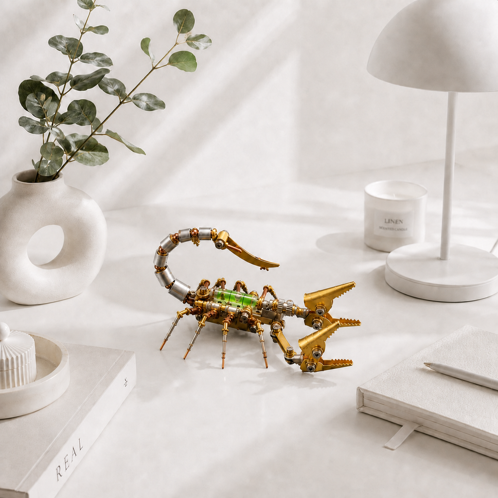 3D Metall Spinne Skorpion – detailgetreu nach Produktreferenz, Wohnambiente 2